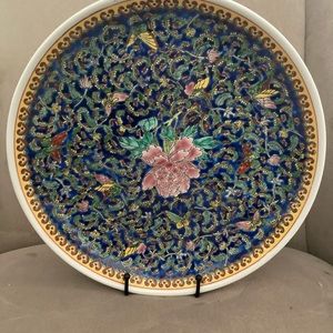 Famille Vert Charger Plate 100 Butterflies